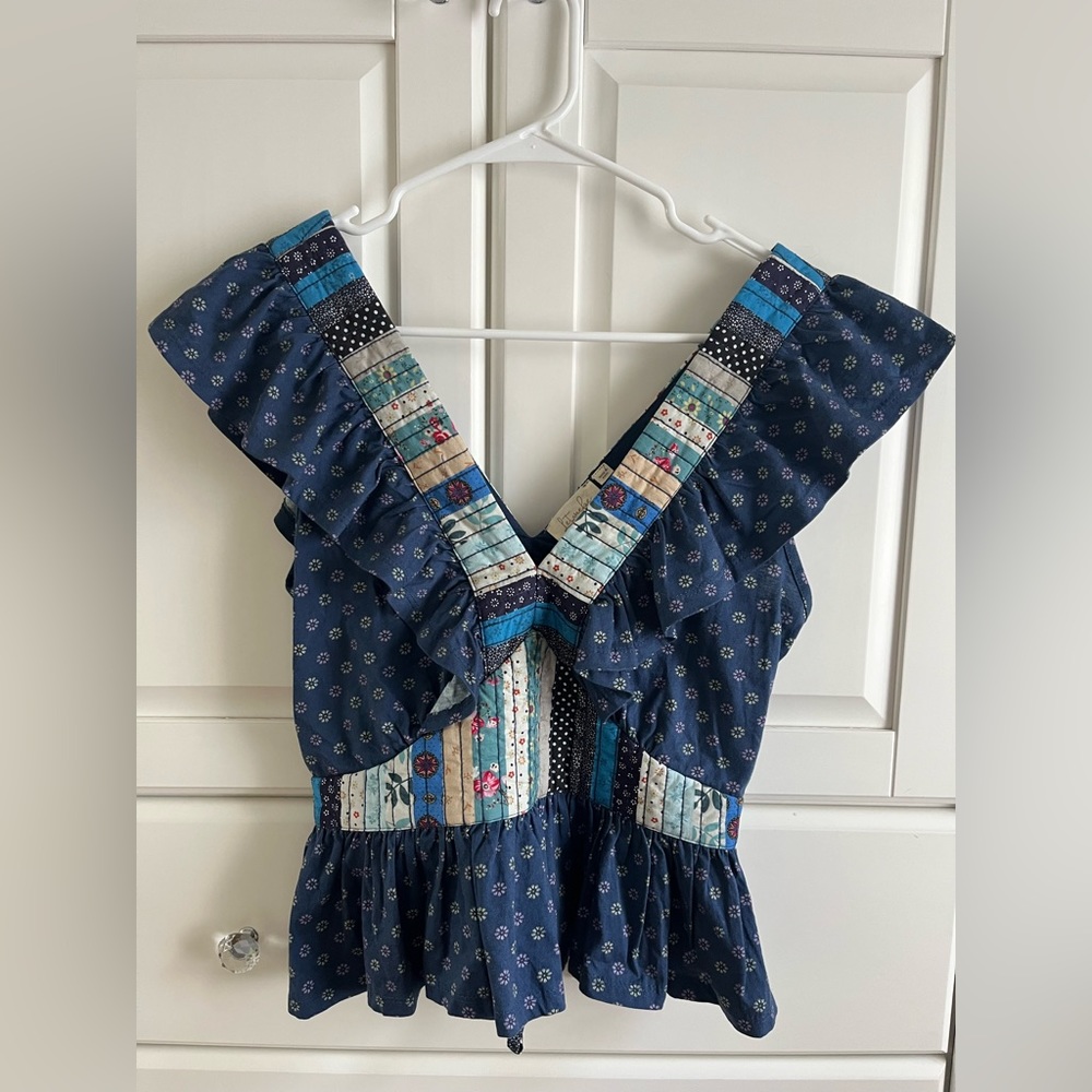 Anthropologie Let Me Be Ruffled
Patchwork Top - Picture 2 of 8